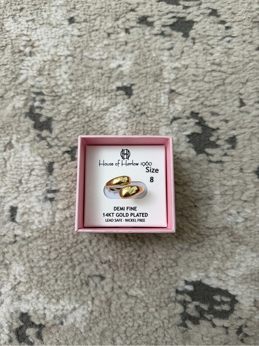 House of Harlow 1960 gold ring size 8